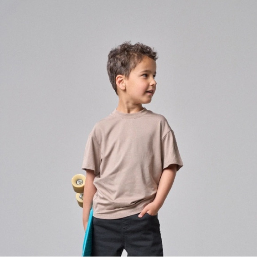 NWT Little Bipsy Oversized Bamboo Tee in Mushroom 18-24M